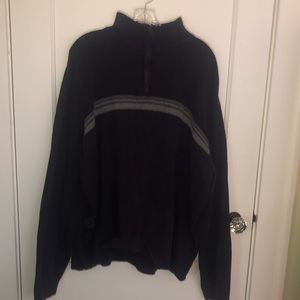 Navy & grey striped men’s arrow 3/4 zipped sweater